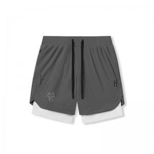 Asrv 0866. Tetra-Lite™ 7" Liner Men's Shorts Grey / White | 24856FNGI