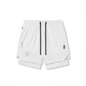 Asrv 0866. Tetra-Lite™ 7" Liner Men's Shorts White | 37954MBOT