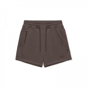 Asrv 0867. Tech-Terry™ Sidelock Sweat Men's Shorts Grey Brown | 20597HOAQ