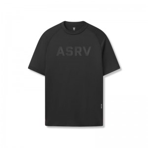 Asrv 0918. AeroSilver® Fitted Men's Short Sleeve Black | 14896PNLV