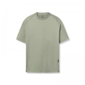 Asrv 0918. AeroSilver® Fitted Men's Short Sleeve Olive | 81035KPOE