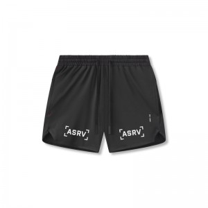 Asrv 0993. AeroSilver® 5" Linerless Men's Shorts Black | 63128MDNH