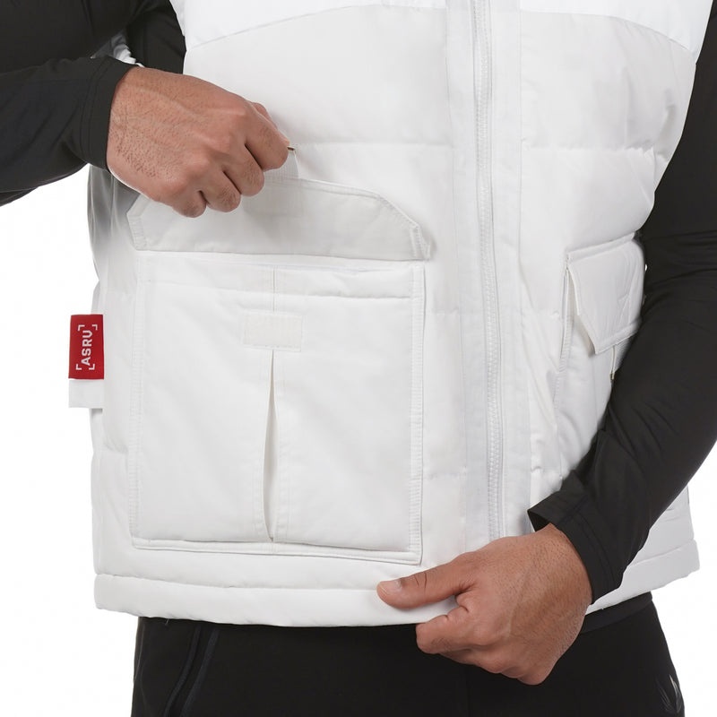 Asrv 0263. Hipora® Waterproof Down Men's Vest White | 95364WFVO