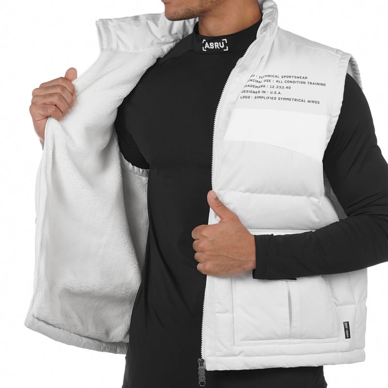 Asrv 0263. Hipora® Waterproof Down Men's Vest White | 95364WFVO