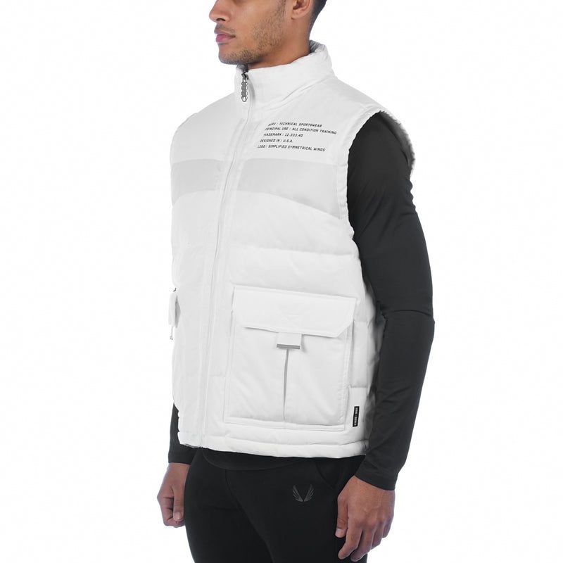 Asrv 0263. Hipora® Waterproof Down Men's Vest White | 95364WFVO