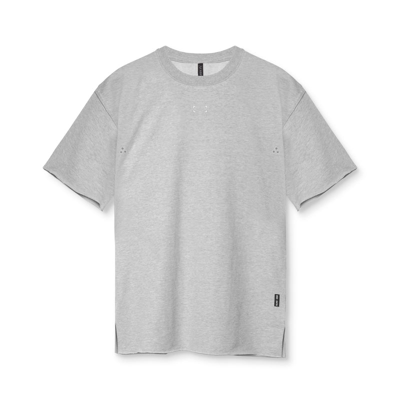 Asrv 0479. French Terry Oversized Men\'s Short Sleeve Grey | 43097MRQY