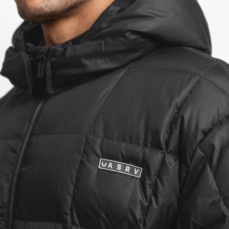 Asrv 0551. Weather-Ready Down Puffer Men's Jackets Black | 69178MADI