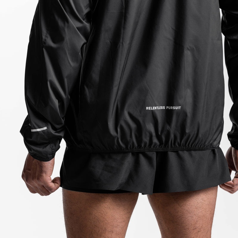 Asrv 0593. Weather-Ready Lightweight Men's Windbreaker Black | 89564MXUT