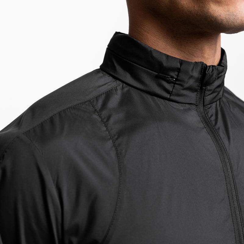 Asrv 0593. Weather-Ready Lightweight Men's Windbreaker Black | 89564MXUT