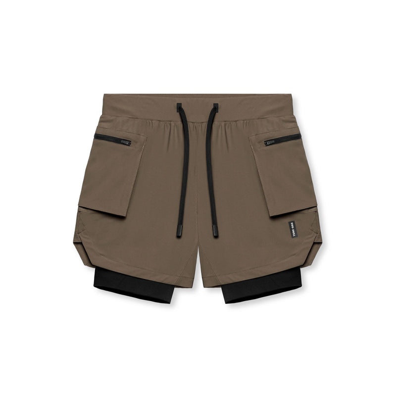 Asrv 0651. Tetra-Lite™ 5 Liner Cargo Men\'s Shorts Grey Brown | 85726WQPE