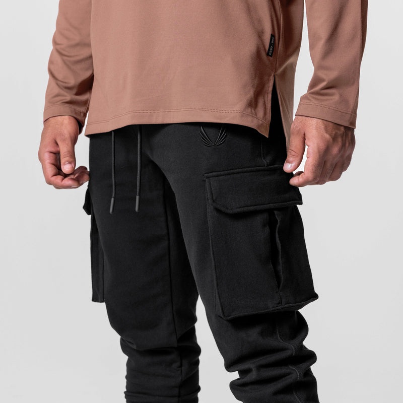 Asrv 0654. Tech-Terry™ Cargo High Rib Men's Jogger Black | 18350OJLD