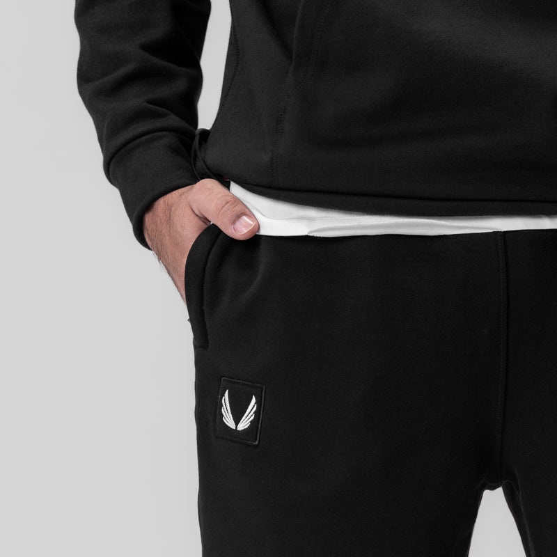 Asrv 0655. Tech-Terry™ Oversized Men's Sweatpants Black | 90156LZBD