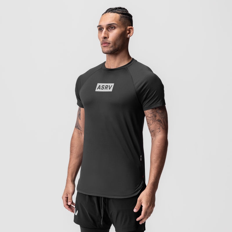 Asrv 0660. AeroSilver® Established Men's Short Sleeve Black | 37892JOCY