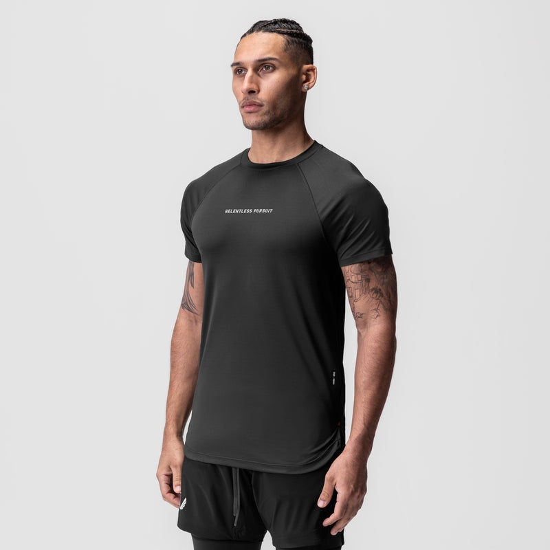 Asrv 0660. AeroSilver® Established Men's Short Sleeve Black | 37964JNHO