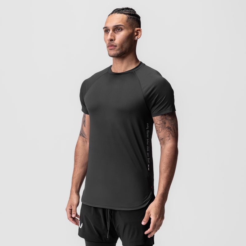 Asrv 0660. AeroSilver® Established Men's Short Sleeve Black | 96730FPQY