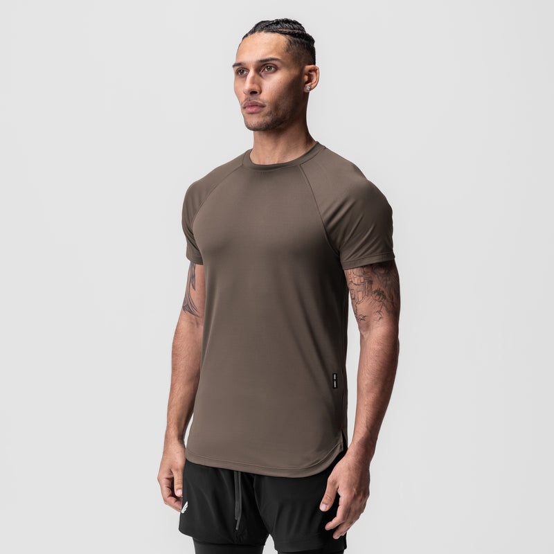 Asrv 0660. AeroSilver® Established Men's Short Sleeve Grey Brown | 72039BUMF