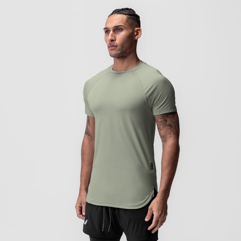 Asrv 0660. AeroSilver® Established Men's Short Sleeve Olive | 21970UYPJ