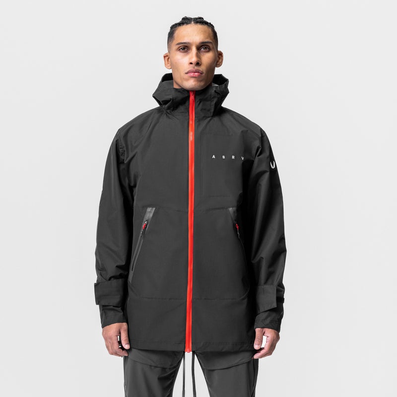 Asrv 0678. Hipora® AQUAzip® Tech Men's Parka Black | 65809MDGP