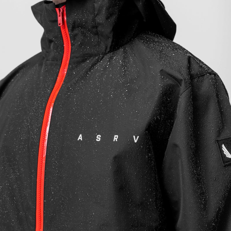 Asrv 0678. Hipora® AQUAzip® Tech Men's Parka Black | 65809MDGP