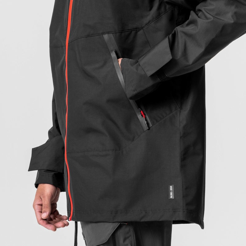 Asrv 0678. Hipora® AQUAzip® Tech Men's Parka Black | 65809MDGP