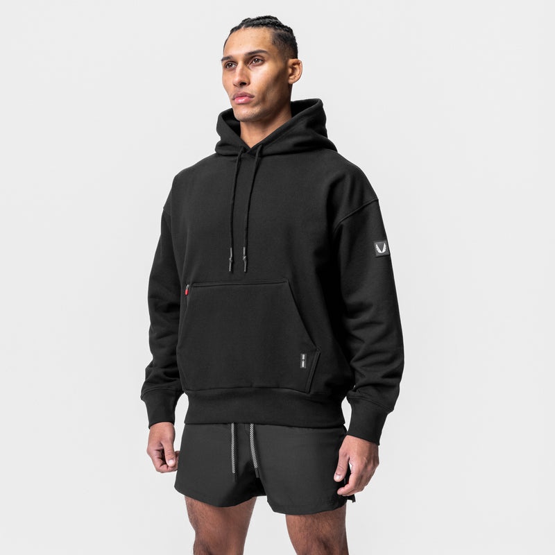 Asrv 0680. Tech-Terry™ Weatherproof Men's Hoodie Black | 98674DRHF