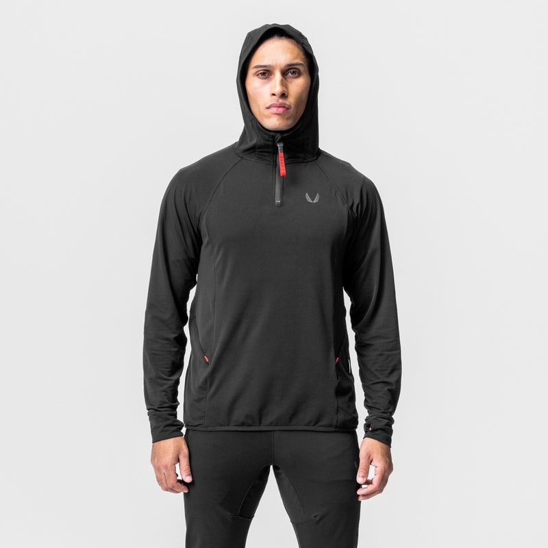 Asrv 0682. Thermal Training Men's Hoodie Black | 75402OGUM