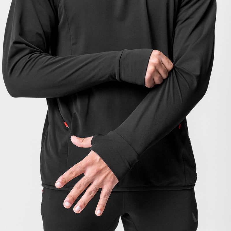 Asrv 0682. Thermal Training Men's Hoodie Black | 75402OGUM