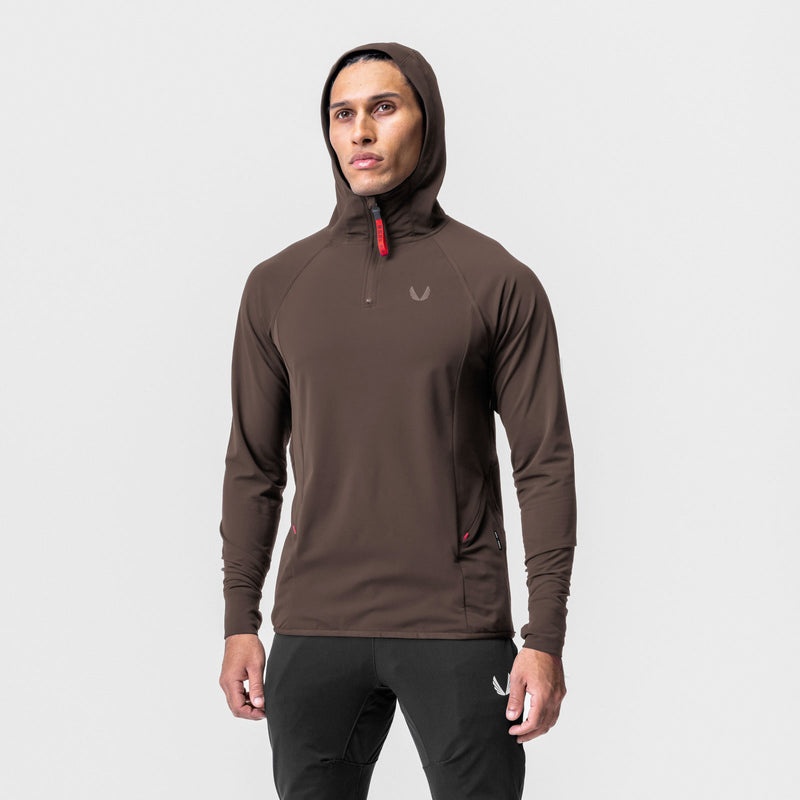 Asrv 0682. Thermal Training Men's Hoodie Grey Brown | 39018FIWX