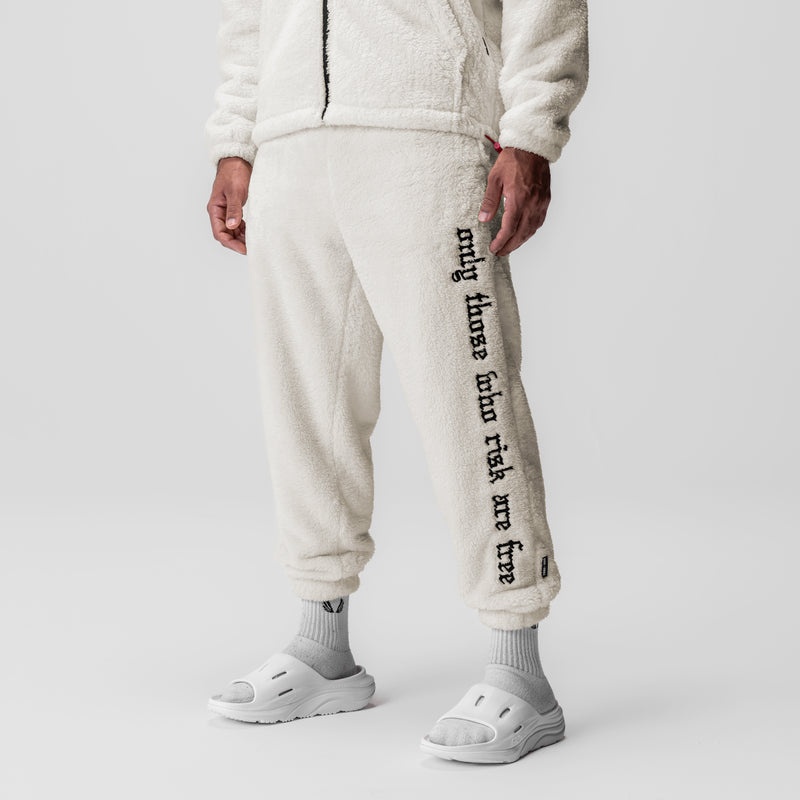 Asrv 0692. Sherpa Recovery Men's Sweatpants White / Black | 41957ILOH