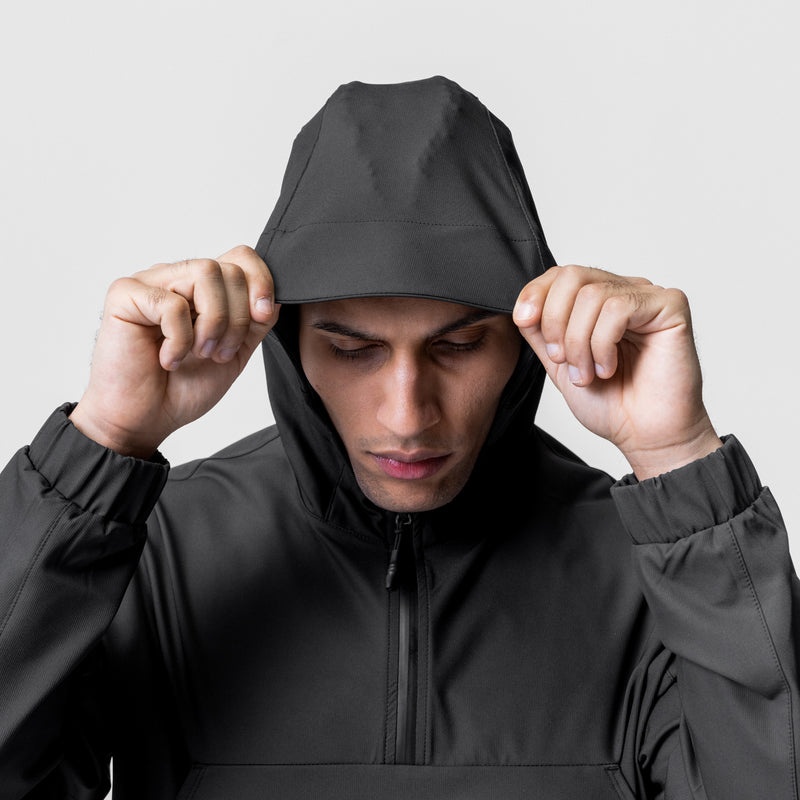 Asrv 0717. Weather-Ready Anorak Men's Jackets Black | 25410JZLM