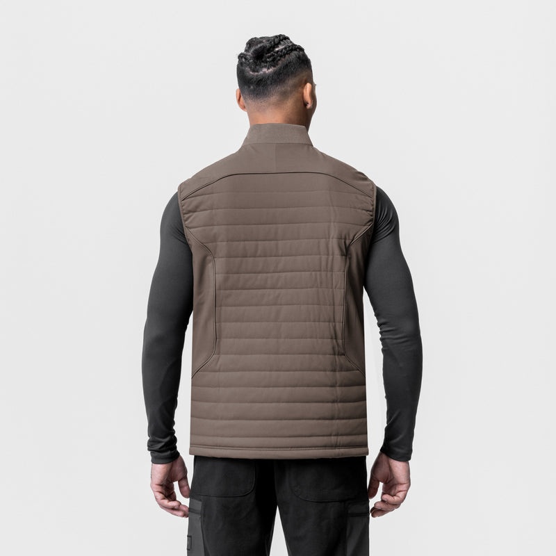 Asrv 0720. Waterproof Insulated Run Men's Vest Grey Brown | 60921VARX