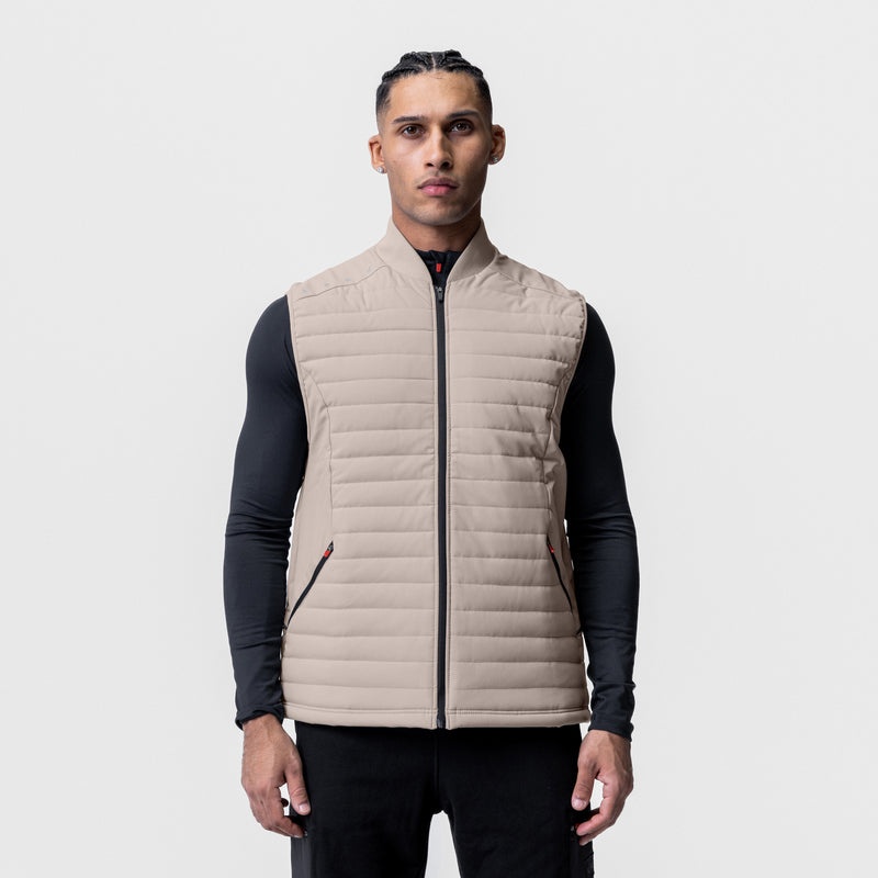 Asrv 0720. Waterproof Insulated Run Men's Vest Grey | 15987VEFQ