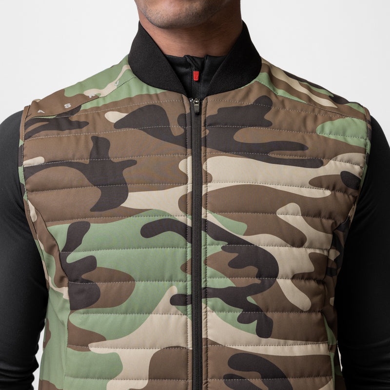 Asrv 0720. Waterproof Insulated Run Men's Vest Camo | 56847TDIC