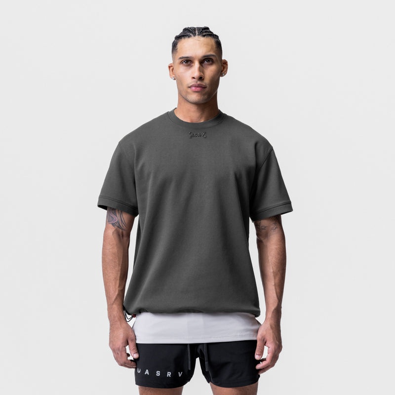 Asrv 0734. CottonPlus™ Heavyweight Oversized Cinch Men's Short Sleeve Grey | 53968BNCE