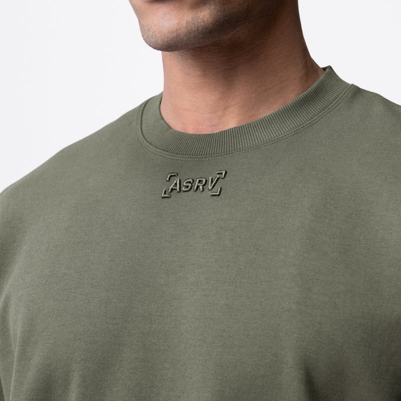 Asrv 0734. CottonPlus™ Heavyweight Oversized Cinch Men's Short Sleeve Olive | 85970EDVG