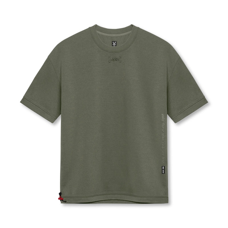 Asrv 0734. CottonPlus™ Heavyweight Oversized Cinch Men\'s Short Sleeve Olive | 85970EDVG