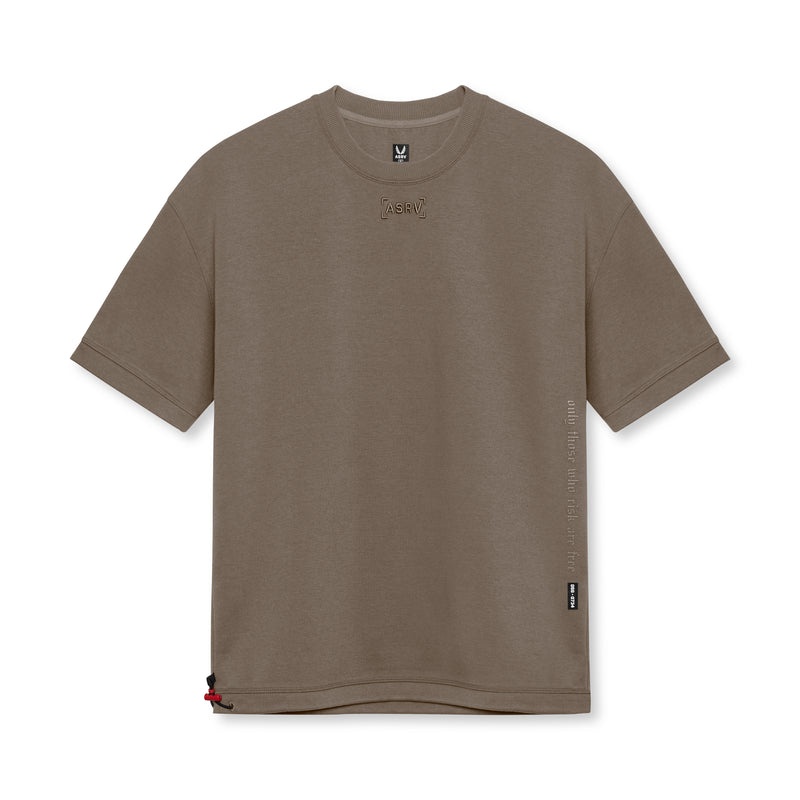 Asrv 0734. CottonPlus™ Heavyweight Oversized Cinch Men\'s Short Sleeve Grey Brown | 36278KZAN