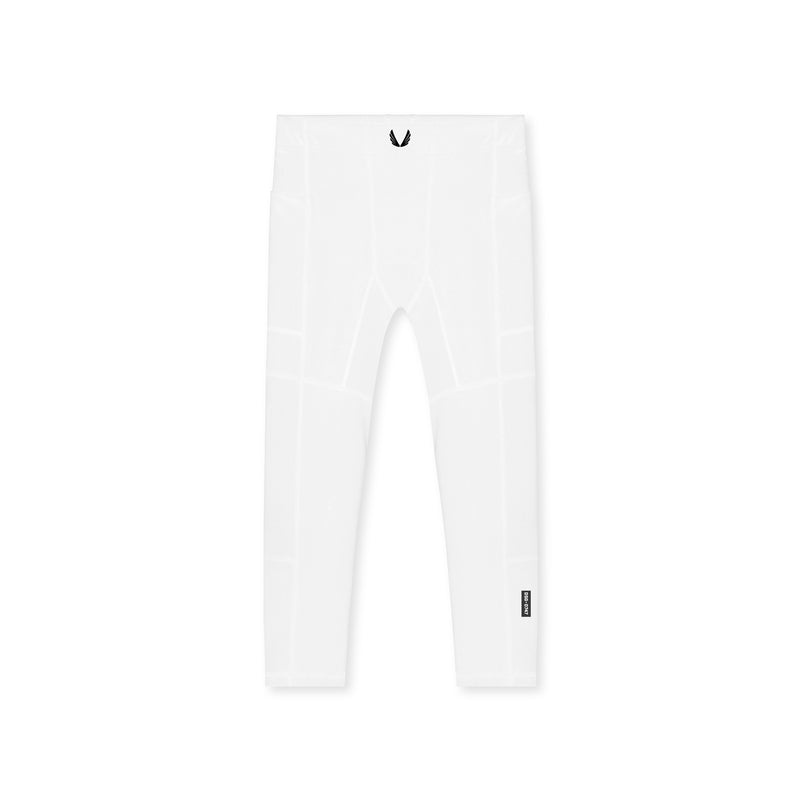 Asrv 0747. WarpFlexx™ Side Pocket 3/4-Length Men\'s Leggings White | 64279WFXQ