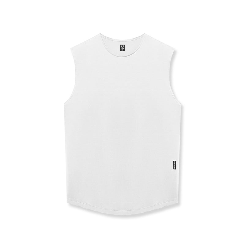 Asrv 0757. AeroSilver® Cutoff Men\'s Tanks White | 72394VTLG