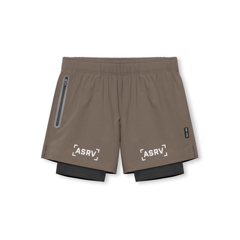 Asrv 0761. Ripstop 5 Liner Men\'s Shorts Grey Brown | 21658QAZB