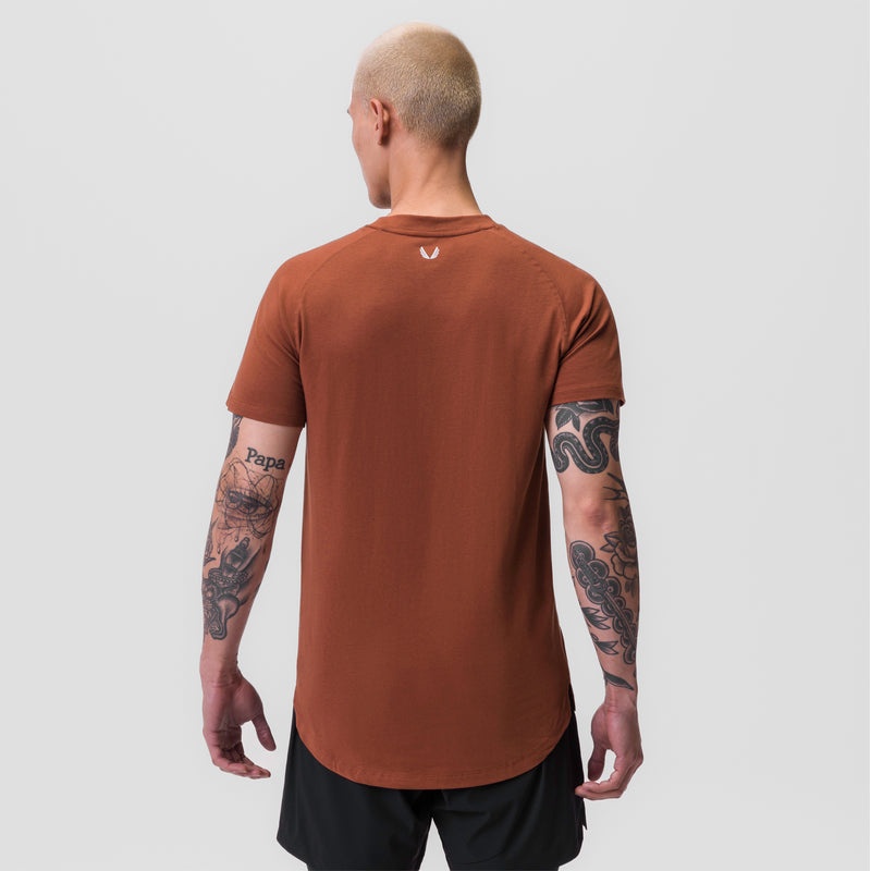 Asrv 0767. Supima® Established Men's Short Sleeve Dark Red | 38467QJLI