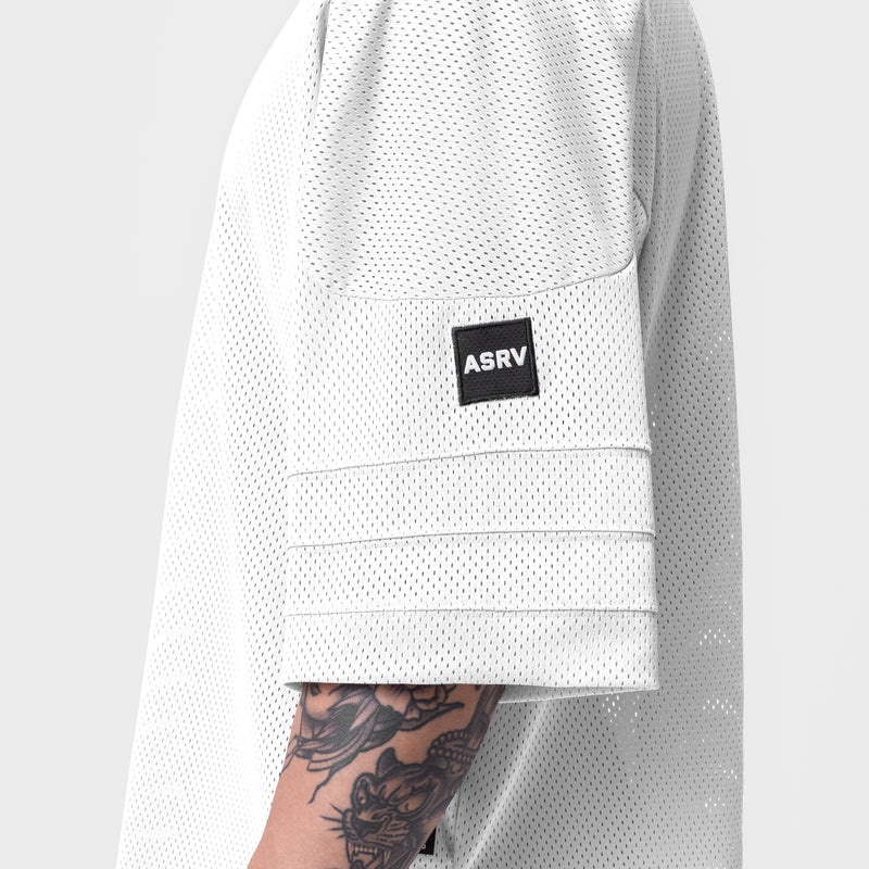 Asrv 0772. SilverPlus™ Mesh Oversized Jersey Men's Short Sleeve White | 73598DOAE