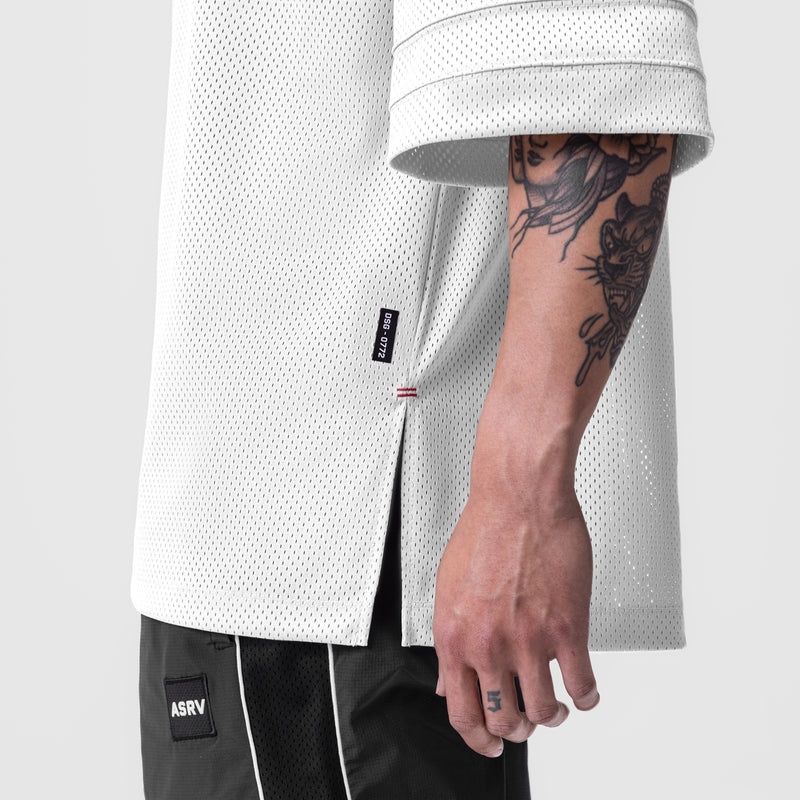 Asrv 0772. SilverPlus™ Mesh Oversized Jersey Men's Short Sleeve White | 73598DOAE