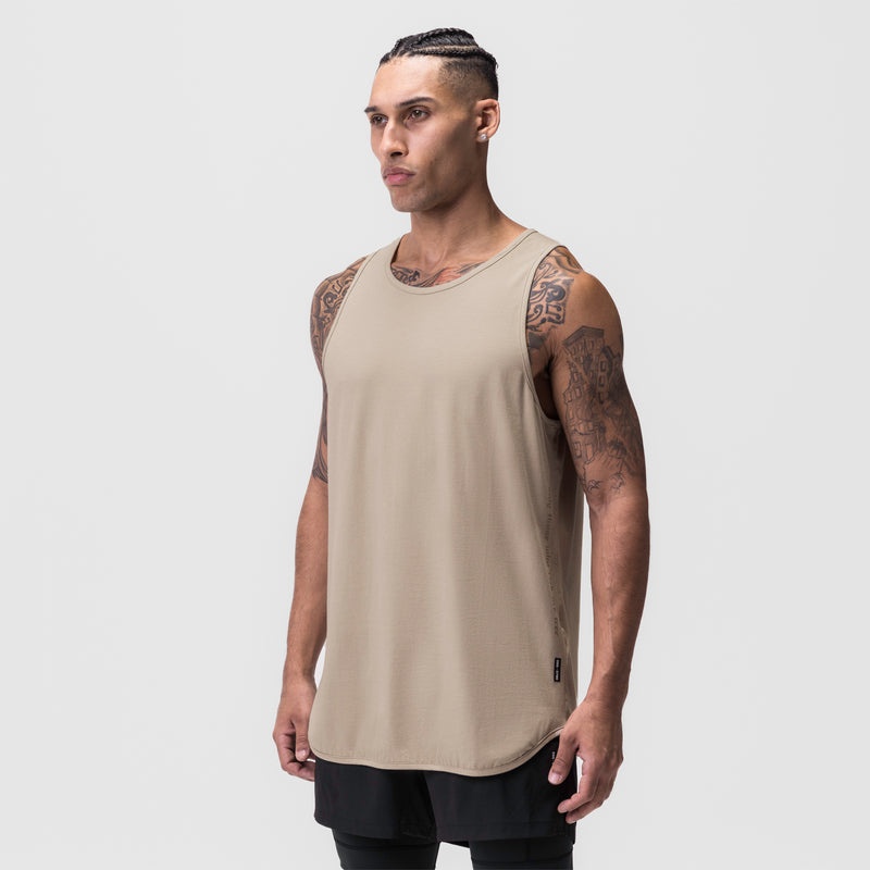 Asrv 0780. Supima® Extended Men's Tanks Beige | 57682MCLU