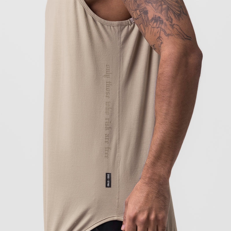 Asrv 0780. Supima® Extended Men's Tanks Beige | 57682MCLU