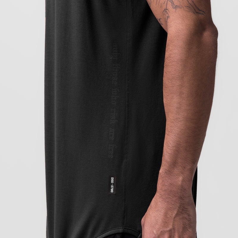 Asrv 0780. Supima® Extended Men's Tanks Black | 94357WRLC