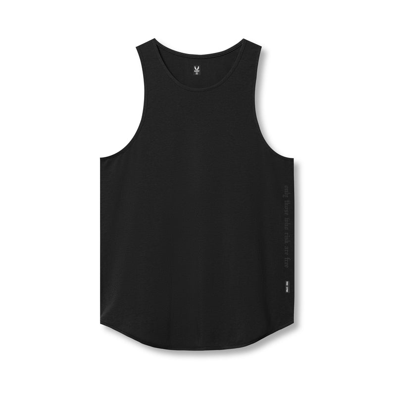 Asrv 0780. Supima® Extended Men\'s Tanks Black | 94357WRLC