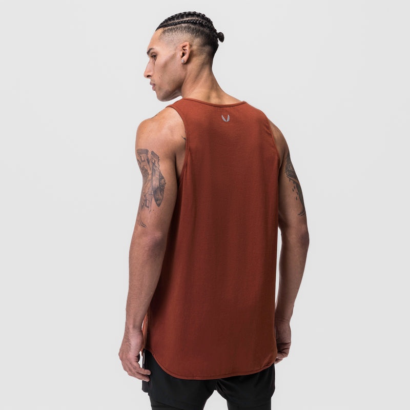 Asrv 0780. Supima® Extended Men's Tanks Dark Red | 15274EHLR