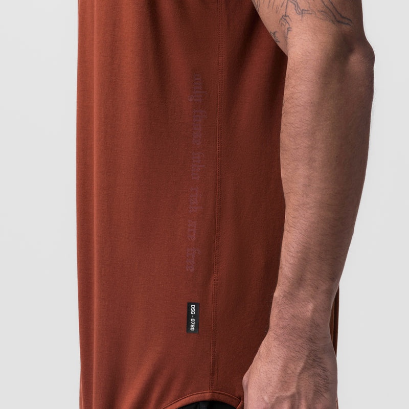 Asrv 0780. Supima® Extended Men's Tanks Dark Red | 15274EHLR