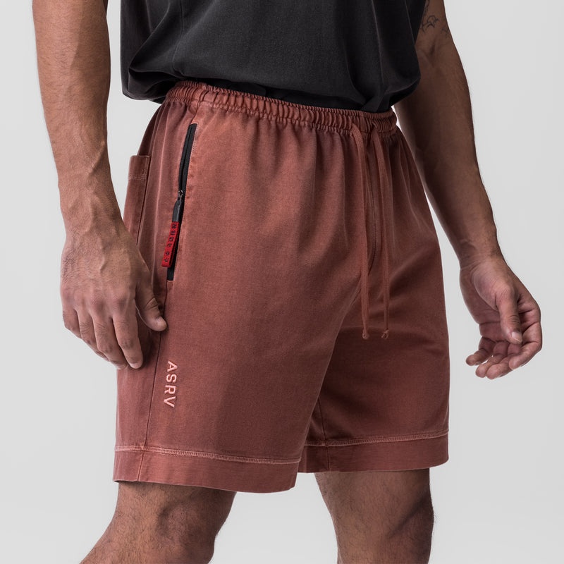 Asrv 0782. Tech Essential™ Sweat Men's Shorts Dark Red | 83702GFZI